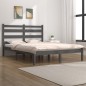 vidaXL Massivholzbett Grau Kiefer 150x200 cm vidaXL Massivholzbett Grau Kiefer 150x200 cm