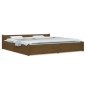vidaXL Bett mit Schubladen Honigbraun 200x200 cm vidaXL Bett mit Schubladen Honigbraun 200x200 cm