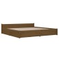 vidaXL Bett mit Schubladen Honigbraun 200x200 cm vidaXL Bett mit Schubladen Honigbraun 200x200 cm