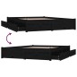 vidaXL Bett mit Schubladen Schwarz 200x200 cm vidaXL Bett mit Schubladen Schwarz 200x200 cm