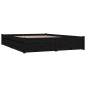 vidaXL Bett mit Schubladen Schwarz 140x200 cm vidaXL Bett mit Schubladen Schwarz 140x200 cm