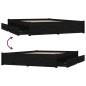 vidaXL Bett mit Schubladen Schwarz 140x200 cm vidaXL Bett mit Schubladen Schwarz 140x200 cm