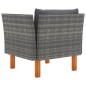 vidaXL Gartensofa Poly Rattan und Eukalyptus Massivholz vidaXL Gartensofa Poly Rattan und Eukalyptus Massivholz