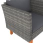 vidaXL Gartensofa Poly Rattan und Eukalyptus Massivholz vidaXL Gartensofa Poly Rattan und Eukalyptus Massivholz