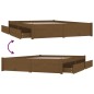 vidaXL Bett mit Schubladen Honigbraun 140x200 cm vidaXL Bett mit Schubladen Honigbraun 140x200 cm