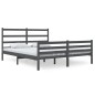 vidaXL Massivholzbett Grau Kiefer 135x190 cm vidaXL Massivholzbett Grau Kiefer 135x190 cm