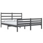 vidaXL Massivholzbett Grau Kiefer 135x190 cm vidaXL Massivholzbett Grau Kiefer 135x190 cm