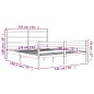 vidaXL Massivholzbett Grau Kiefer 135x190 cm vidaXL Massivholzbett Grau Kiefer 135x190 cm
