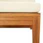 Ecksofa mit Cremeweißen Kissen Massivholz Akazie Ecksofa mit Cremeweißen Kissen Massivholz Akazie