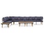 vidaXL Garten-Lounge-Set 8-Sitzer mit Kissen Massivholz Akazie vidaXL Garten-Lounge-Set 8-Sitzer mit Kissen Massivholz Akazie