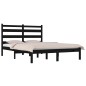 vidaXL Massivholzbett Schwarz Kiefer 200x200 cm vidaXL Massivholzbett Schwarz Kiefer 200x200 cm