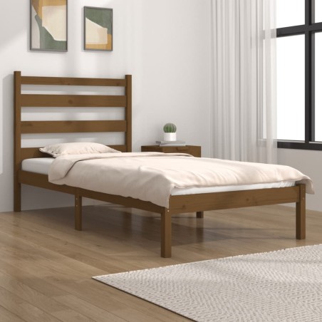 vidaXL Massivholzbett Honigbraun Kiefer 75x190 cm