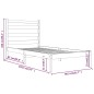 vidaXL Massivholzbett Honigbraun Kiefer 75x190 cm vidaXL Massivholzbett Honigbraun Kiefer 75x190 cm