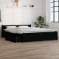 vidaXL Bett mit Schubladen Schwarz 120x190 cm vidaXL Bett mit Schubladen Schwarz 120x190 cm