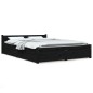 vidaXL Bett mit Schubladen Schwarz 120x190 cm vidaXL Bett mit Schubladen Schwarz 120x190 cm