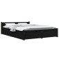 vidaXL Bett mit Schubladen Schwarz 120x190 cm vidaXL Bett mit Schubladen Schwarz 120x190 cm