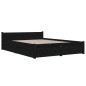 vidaXL Bett mit Schubladen Schwarz 120x190 cm vidaXL Bett mit Schubladen Schwarz 120x190 cm