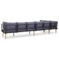 vidaXL Garten-Lounge-Set 8-Sitzer mit Kissen Massivholz Akazie vidaXL Garten-Lounge-Set 8-Sitzer mit Kissen Massivholz Akazie