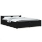 vidaXL Bett mit Schubladen Schwarz 140x200 cm vidaXL Bett mit Schubladen Schwarz 140x200 cm
