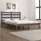 vidaXL Massivholzbett Grau Kiefer 120x190 cm vidaXL Massivholzbett Grau Kiefer 120x190 cm