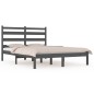 vidaXL Massivholzbett Grau Kiefer 120x190 cm vidaXL Massivholzbett Grau Kiefer 120x190 cm