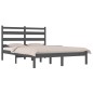 vidaXL Massivholzbett Grau Kiefer 120x190 cm vidaXL Massivholzbett Grau Kiefer 120x190 cm