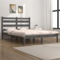 vidaXL Massivholzbett Grau Kiefer 180x200 cm vidaXL Massivholzbett Grau Kiefer 180x200 cm