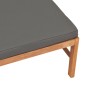 vidaXL Fußhocker mit Dunkelgrauer Auflage Massivholz Teak vidaXL Fußhocker mit Dunkelgrauer Auflage Massivholz Teak