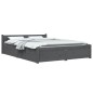 vidaXL Bett mit Schubladen Grau 140x190 cm vidaXL Bett mit Schubladen Grau 140x190 cm