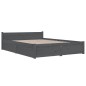 vidaXL Bett mit Schubladen Grau 140x190 cm vidaXL Bett mit Schubladen Grau 140x190 cm