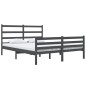 vidaXL Massivholzbett Grau Kiefer 120x190 cm vidaXL Massivholzbett Grau Kiefer 120x190 cm