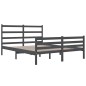 vidaXL Massivholzbett Grau Kiefer 120x190 cm vidaXL Massivholzbett Grau Kiefer 120x190 cm