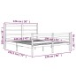 vidaXL Massivholzbett Grau Kiefer 120x190 cm vidaXL Massivholzbett Grau Kiefer 120x190 cm