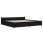 vidaXL Bett mit Schubladen Schwarz 200x200 cm vidaXL Bett mit Schubladen Schwarz 200x200 cm