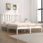 vidaXL Massivholzbett Weiß Kiefer 140x190 cm vidaXL Massivholzbett Weiß Kiefer 140x190 cm