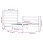 vidaXL Massivholzbett Kiefer 100x200 cm Schwarz vidaXL Massivholzbett Kiefer 100x200 cm Schwarz
