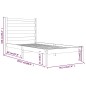 vidaXL Massivholzbett Schwarz Kiefer 90x200 cm vidaXL Massivholzbett Schwarz Kiefer 90x200 cm