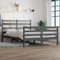 vidaXL Massivholzbett Kiefer 140x200 cm Grau vidaXL Massivholzbett Kiefer 140x200 cm Grau