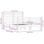 vidaXL Massivholzbett Kiefer 140x200 cm Grau vidaXL Massivholzbett Kiefer 140x200 cm Grau