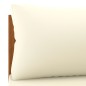 vidaXL Ecksofas 2 Stk. mit Cremeweißen Kissen Massivholz Akazie vidaXL Ecksofas 2 Stk. mit Cremeweißen Kissen Massivholz Akazie