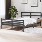 vidaXL Massivholzbett Kiefer 140x190 cm Grau vidaXL Massivholzbett Kiefer 140x190 cm Grau