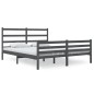 vidaXL Massivholzbett Kiefer 140x190 cm Grau vidaXL Massivholzbett Kiefer 140x190 cm Grau