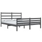 vidaXL Massivholzbett Kiefer 140x190 cm Grau vidaXL Massivholzbett Kiefer 140x190 cm Grau