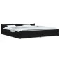 vidaXL Bett mit Schubladen Schwarz 180x200 cm vidaXL Bett mit Schubladen Schwarz 180x200 cm