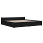 vidaXL Bett mit Schubladen Schwarz 180x200 cm vidaXL Bett mit Schubladen Schwarz 180x200 cm
