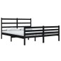 vidaXL Massivholzbett Schwarz Kiefer 135x190 cm vidaXL Massivholzbett Schwarz Kiefer 135x190 cm