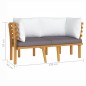 vidaXL 2-Sitzer-Gartensofa mit Kissen Massivholz Akazie vidaXL 2-Sitzer-Gartensofa mit Kissen Massivholz Akazie