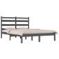 vidaXL Massivholzbett Grau Kiefer 135x190 cm vidaXL Massivholzbett Grau Kiefer 135x190 cm
