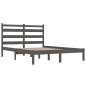 vidaXL Massivholzbett Grau Kiefer 135x190 cm vidaXL Massivholzbett Grau Kiefer 135x190 cm