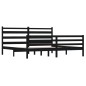 vidaXL Massivholzbett Kiefer 200x200 cm Schwarz vidaXL Massivholzbett Kiefer 200x200 cm Schwarz